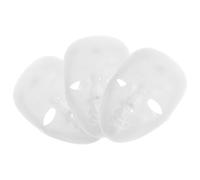 POPETPOP 3pcs White Paintable Mask Blank for DIY Projects Universal Fit White Plastic Mask for Halloween Masquerades Parties and Role Playing Sturdy Pp Material