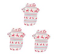 POPETPOP 3pcs Xmas Party Dog Cosplay Costume Christmas Pet Apparel for Dogs Cute Cartoon Hoodie Red for Holiday Celebrations and Festive Gatherings