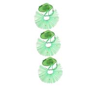 POPETPOP 3sets Saint Patrick's Day Dog Costume Set Tutu Skirt and Shamrock Hat for Pets Parties Photo and Festive Celebrations