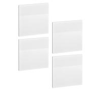 POPETPOP 4 Books Pet Self-adhesive Memo Pads 50 Sheets Each, White Sticky Notepads for Writing down Words, for Daily Use in Shops and Homes, for Students and Office Staff