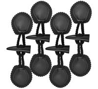 POPETPOP 4 Pairs Clothes Toggle Buttons Coat Toggle Buttons Set Black Resin Pu Leather Retro Beautiful Design Easy to Remove Multifunctional Sewing Decoration Embellishment for Coats