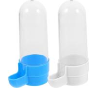 POPETPOP 4 Pcs Bird Water Feeder Automatic Bird Bath for Cage Hanging Budgie Water Dispenser Water Bottle for Birds Parrot Parakeet Cockatiels