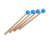 POPETPOP 4 Pieces Blue Aluminum Plate Mallets Drumsticks Set for Marimba Gong Bell Tongue Drum with Wood Handles, Percussion Mallets for Musical Instruments and Band Practice