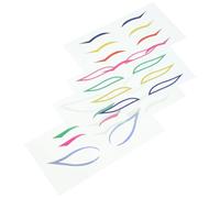 POPETPOP 4 Sets Portable Self-adhesive Eye Makeup Stickers for Travel and Home Use, Delicate Stage Eyeliner Decals and Women