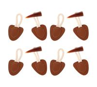 POPETPOP 4 Sets Sew-on Toggle Closures for Coats with Fake Leather and Resin Horn Buttons, Vintage Style Toggle Buttons for Sweaters, Duffle Coats, and Windbreakers with Brown and White