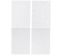 POPETPOP 40 Sheets Embossed Vintage Scrapbook Paper Set Semi- Kraft Paper for Journaling and DIY Crafts 4 Designs with 10 Sheets Each for Handmade Scrapbook Projects