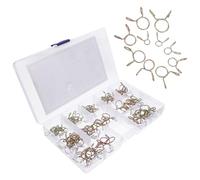 POPETPOP 400pcs Hose Clamps Assortment Heavy Duty Clamps Corrosion Resistant Zinc Material Round Shape Inner Diameter Specification 5mm 6mm 7mm 8mm 9mm 10mm 11mm 12mm 13mm 14mm Sturdy Box