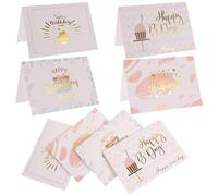 POPETPOP 40pcs Happy Birthday Cards Assortment with Foil Embossing Floral Design Small Greeting Cards for Friends and Family Party Set
