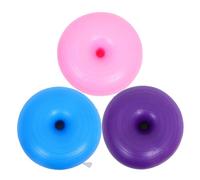 POPETPOP 44cm Inflatable Donut Pilates Yoga Ball Chair 4pcs Set with Pump for Balance Exercise and Sensory Training, Stability Fitness Balls for Home, Classroom, and Office Use