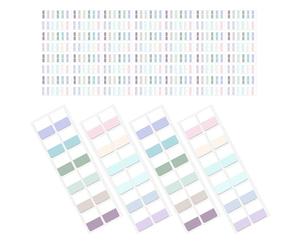 POPETPOP 480pcs Colorful Sticky Page Markers Index Tabs for Notebook and Planner, Repositionable Writable Book Tabs for File Categorizing and Academic Use, Multi-Colored Page Flags