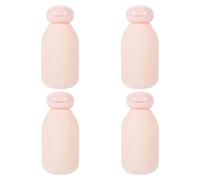 POPETPOP 4pcs 100ml Travel Size Bottles for Toiletries, Pink Matte Flip-top Refillable Lotion and Shampoo Containers, Small Travel Bottle Set for Skincare and Haircare