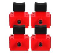 POPETPOP 4pcs 10a Lockable off Switch for Steel Cutting Machine, Electric Tool Power Button Replacement for Metal Chop Saw, Industrial Heavy Duty Safety Switch in Red