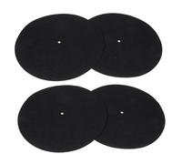 POPETPOP 4pcs 12 Inch Vinyl Record Mat Turntable Slipmat Anti-static Shock Absorbing Felt Pad for Phonograph Turntables Vinyl Players Home Use