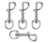 POPETPOP 4pcs 7cm Alloy Pet Leash Snap Hooks Multipurpose Single Ended Dog Leash Clips for DIY Crafts and Outdoor Use