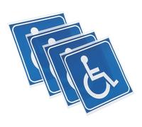 POPETPOP 4pcs Adhesive Disabled Wheelchair Sign Stickers 3X3 Inch Sturdy Vinyl Decals for Vehicle and Indoor Accessibility
