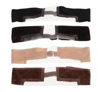 POPETPOP 4pcs Adjustable Velvet Wig Grip Headbands Non-slip Elastic Bands for Securing Wigs Black Brown Light Brown Beige Comfortable Hair Accessories and Hairdressing
