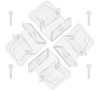 POPETPOP 4pcs Aquarium Lid Clips Plastic Fish Tank Bracket Glass Aquarium Lid Support Holders for Rimless Clamp to Prevent Fish Jumping