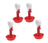 POPETPOP 4pcs Automatic Drinking Fountain Bird Water Cups Chicken Feeders and Drinkers for Hens Pigeon Chick Water Bowls