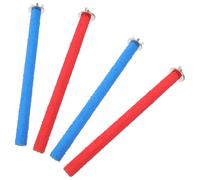 POPETPOP 4pcs Bird Perch Nail Grinding Sticks for Parrots and Parakeets Colorful 1.5cm Diameter X 20cm Sanding Paw Stands Bird Cage Perch Accessories and Training