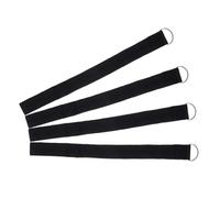 POPETPOP 4pcs Black Neoprene Stroller Wrist Straps with Iron Clips for Secure Attachment and Easy Use, Hand Leash for Stroller Handle to Hold, for Parents on The Go