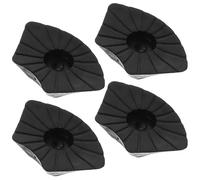 POPETPOP 4pcs Black Shockproof Anti-slip Plastic Crutch and Cane Replacement Tips Lightweight Walking Stick Accessories for Elderly and Mobility Supports