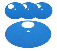 POPETPOP 4pcs Blue Self Adhesive Sandpaper Sheets for Dog and Cat Nail Scratch Board, Portable Heavy Duty Replacement Pads for Pet Claw Care at Home or Traveling, Size 27.5x27.5cm