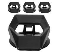 POPETPOP 4pcs Car Engine Start Button Cover Protector Alloy Push to Start Button Bezel with Quick DIY Installation and Precise Fit for Vehicle Dashboard Interior Upgrade Black