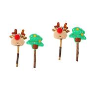 POPETPOP 4pcs Cat Interactive Xmas Toy Cartoon Kitten Molar Chew Sticks Catnip Christmas Tree Reindeer for and Fun Playtime