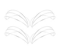POPETPOP 4pcs Crown Headband Base for DIY Crafting, Four-layer Iron Frame with Flexible Design, Silver Colour, Suitable for Daily Wear and Cosplay Events