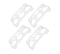 POPETPOP 4pcs Egg Storage Box Plastic Fridge Egg Holder Tray for Refrigerator Dispenser Case Design for Kitchen Storage