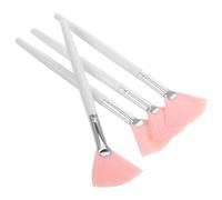 POPETPOP 4pcs Fan Makeup Brush Set Highlighter Brush Silky Touch Nylon Bristles Plastic Handle for Facials Face Makeup Application Professional Use