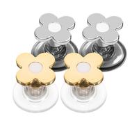 POPETPOP 4pcs Flower-Shaped Toilet Tank Push Button Handles Plastic Flush Replacement Accessories for Bathroom Efficient Solution and Convenient Using Experience