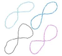 POPETPOP 4pcs Glowing Beaded Ankle Bracelets for Women Neon Colorful Anklets Skin-friendly Foot Jewelry Elegant Summer Beach Accessories