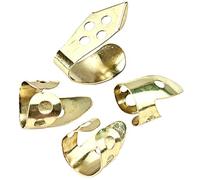POPETPOP 4pcs Golden Metal Guitar Finger Picks Thumb and Finger Tip Set, Multi-functional and Convenient to Operate for Musical Instruments