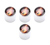 POPETPOP 4pcs Guitar Volume Control Knobs Bass Metal Knobs Replacement for Electric Guitar Volume Controller Practical Instrument Accessories