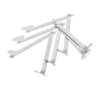 POPETPOP 4Pcs Heavy Duty Fold Down Hidden Cabinet Door Support Rod Hinges with Long Arm Folding Prop for Furniture Kitchen Cabinets Wardrobe Doors Hardware