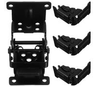POPETPOP 4pcs Heavy Duty Folding Steel Locking Hinge with Selflocking Design, Triangle Collapsible Work Bench Bracket, 90 and 180 Degree Foldable Extension Support for Multifunctional