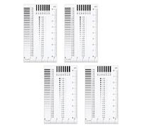 POPETPOP 4pcs High Precision Plastic Crack Width Gauge Ruler with Material and Lightweight Design for Electronics and Printing Flaw Detection and Measurement