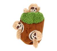 POPETPOP 4pcs Interactive Dog Squeaky Plush Toy Set for Activity Soft Animal Engaging Pet Toy for Teeth Cleaning and Mental