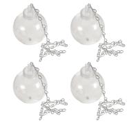 POPETPOP 4pcs Interactive Hanging Chicken Coop Enrichment Ball for Hens and Ducks, Slow Feed Treat Dispenser with Textured Surface and Chain Hanging Design, Suitable for Coop and Fences