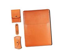 POPETPOP 4pcs Laptop Bag Portable Computer Protector Case Compatible for Macbook and More Lightweight Design for Easy Storage and Travel Light Brown