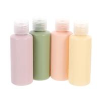 POPETPOP 4pcs Leak-proof Refillable Travel Bottles 50ml Portable Toiletry Containers Set Compact Lightweight Pe and Pp Material for Travel Accessories