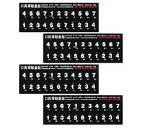 POPETPOP 4pcs Melodica Keyboard Stickers Pitch Markers Self-adhesive Black Keyboard Patches for 27/32/37 Keys Practice Accessories Suitable for Beginners and Music Education