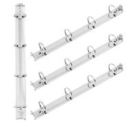 POPETPOP 4pcs Metal 4 Ring Binder Mechanism Replacement Kit for A4 Notebook and Office Binders, Resistant to Bending, Versatile Application for Personal Use and School Organization