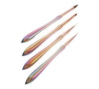 POPETPOP 4pcs Nail Art Pen Set Design Tools Fine Line Brush Gel Polish Pens Liner Brush Set Nail Tech Supplies