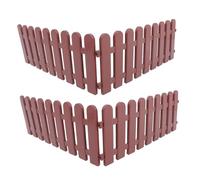 POPETPOP 4pcs Outdoor Tortoise Fence Playpen Set, Decorative Mini Pathway Pet Enclosure Panels 50x20cm Coffee Color, Animal Barrier Fence for Small Reptiles and Garden Yard