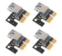 POPETPOP 4pcs Pci-e 1x to 16x Mining Adapter Cards with USB 3.0, Stable Characteristics and Easy to Install Pcb Network Card for Computer Parts and Pci Express Expansion