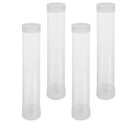 POPETPOP 4pcs Plastic Golf Ball Storage Tube with Scratchfree Interior, Stackable Cylinder Case Holds to 6 Balls, for Gift Packaging and Countertop Display