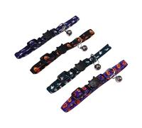 POPETPOP 4pcs Pumpkin Ghost Cat Bell Collar Pet Collar Halloween Design for Pet Kitten Outdoor Use Comfortable Material
