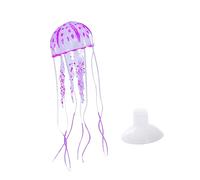 POPETPOP 4pcs Realistic Jellyfish Fish Tank Decoration Unique Aquarium Ornament for Glowing Effect and Fish Safety